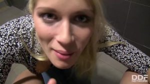 Czech College Blonde’s Super Blowjob and Ball Licking POV Style