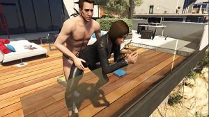 GTA 5 – Tennis Coach fucks Natalia Zverovna while waiting for Michael & Franklin (Moans Added)