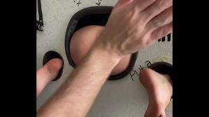 Insatiable ass in the cinema toilet