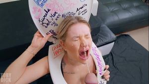 ANAL PISS WHORE Georgia Koneva Swallows the GOLDEN URINE that is wretched from her tummy in hard throatfuck – she is lost and degraded