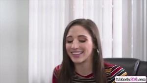 Brunette applicants facesit and anal lesbian boss with dildo