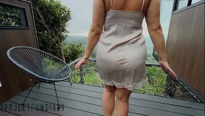 chubby secretary in satin dress has sex with boss on public balcony – projectfundiary