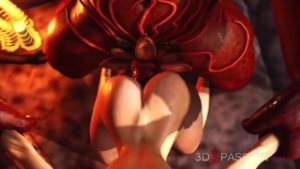 Devil plays with a super hot girl in hell