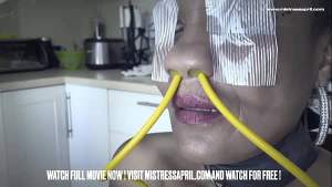 Dominatrix Mistress April – Slave Rose in tubes