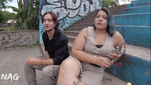 Finding a girl on the train station to record – Fake Agent