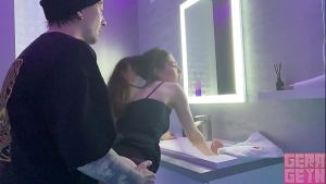 Gerageyn -Sex With a Stranger In a Public Toilet And Huge Creampie From a Big Dick