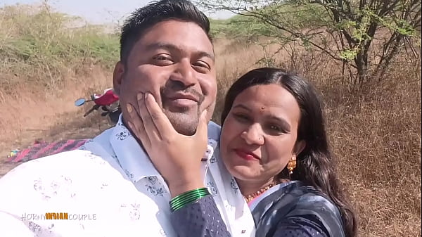 Indian with big tits seduced husband in open and fucked him in the forest