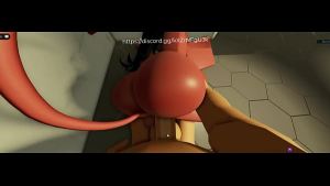 Me and my demon girl roommate fuck while our friend is away.