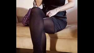 Pee shiny pantyhose free