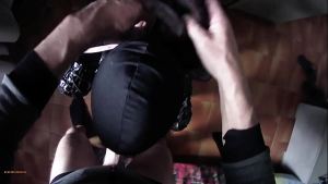 Preview – Milf tied to a chair, mouth fucked with ring gag and throatpie POV