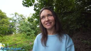 Public Agent – Fitness MILF public blowjob outdoor sex Kristina Grace hard fast POV fuck