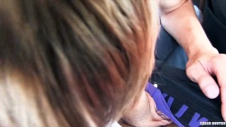 CZECH HUNTER 459 –  Emo Twink Strokes & Sucks A Cock In The Car