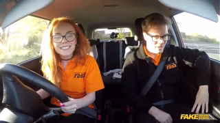 Fake Driving School – British ginger babe Ella Hughes gets her perfect pussy fucked during driving lesson