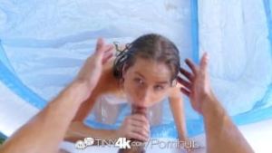 Tiny4K – Little flexible Lilly Ford wet wild ride with Danny Mountain