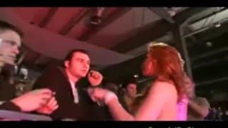 Big tits stripper on the stage masturbating and teasing