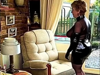 Curvy Cathy Shiny PVC Skirt Yorkshire Porn Cum Slut Granny