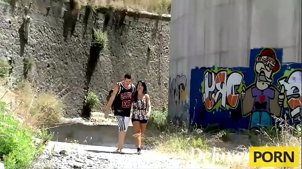 Hot girl gets a hard fuck in different positions outdoors