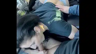 She likes to suck my dick in the car parked on the road.