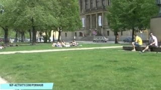 Slim teen martina shows her sexy body in public