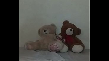 Switch up my non electronic toy bear friends a little before checking to see if I still have more semen for free 1