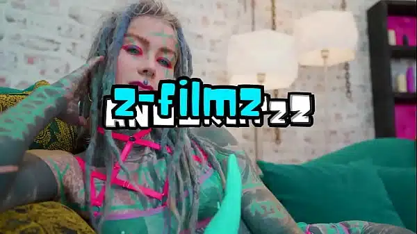 Tattooed Solo Girl Anal Toys Play in Lingerie