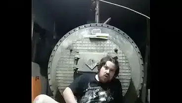 This gay guy got bored just jerking off his little dick while sitting on the dirty floor.So he decided to stick a wooden stick up his ass!)))))