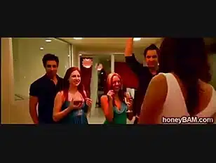 2 hotties and 2 pervs teases an innocent beauty in this XXX reality