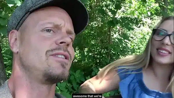 Risky German Outdoor Fuck with Hot Blonde Milf Babe