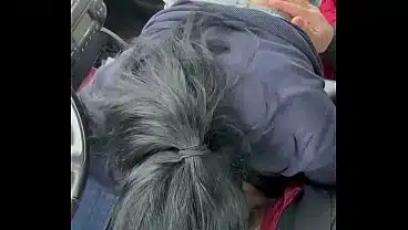 She suck his dick and his balls in the same time