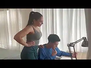 stepmom rewards her stepson for studying blowjob big ass