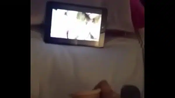 Hotwife getting off watching porn for her boyfriend with a big dildo