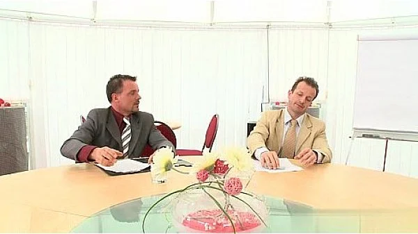 Professional blonde takes on 2 cocks, double penetration