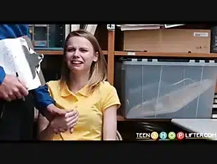 Tiny Blonde Crying Teen Shoplifter Makes Fuck Deal With Officer For No Jail Time