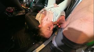 stranger got into my car CUM on her FACE